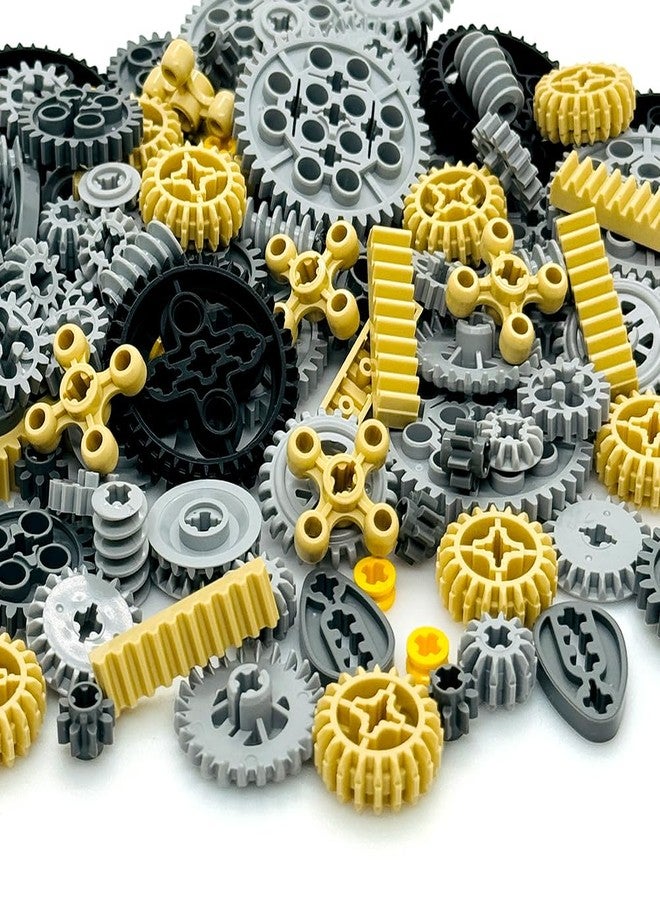 Miutrue Technical Parts Wheels Gears Building Blocks Accessories Pieces kit Construction Toys Set for Kids 6yrs+ Compatible with Major Brands - Image 4